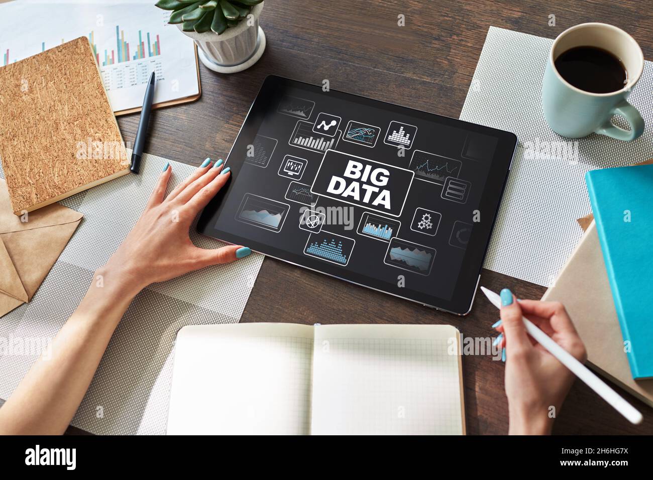 BIG DATA standard methods and tools complex to manipulate or interrogate. Internet and technology concept. Stock Photo