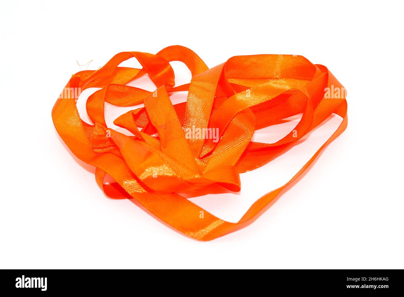 Ribbon isolated on white background with selective focus Stock Photo