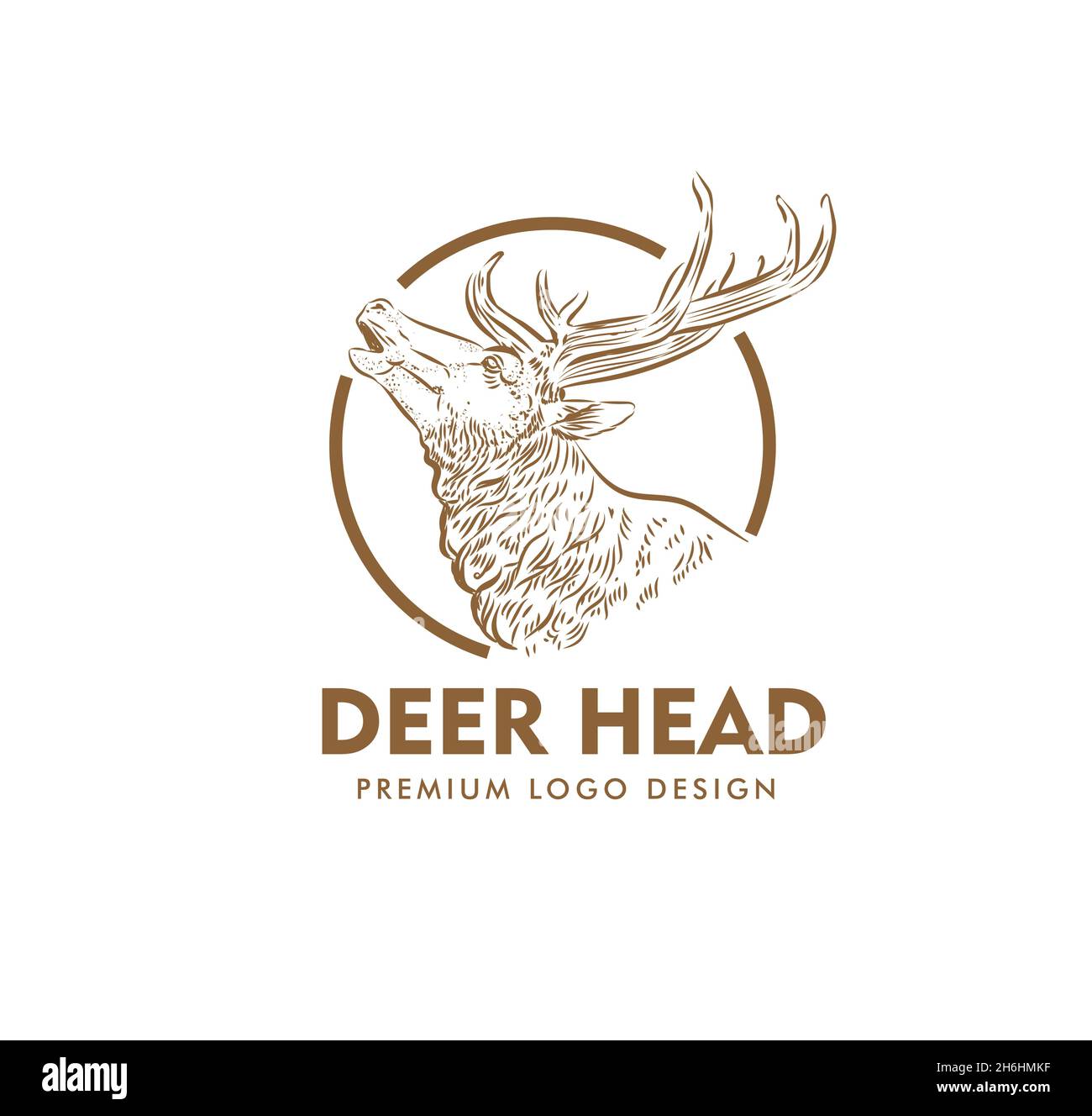 Deer head design vector illustration, Creative Deer head logo design ...