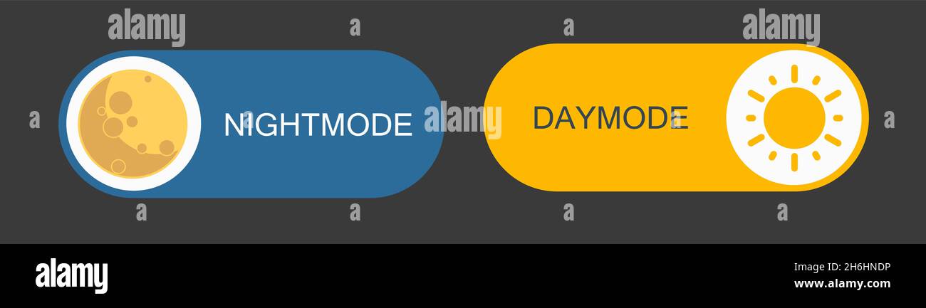 Daymode and Nightmode switch. Light filter toggle button. Sleeping mode ...