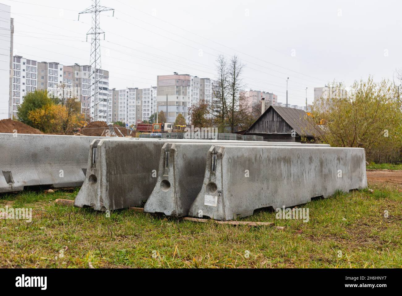 Concrete safety barrier hi-res stock photography and images - Alamy