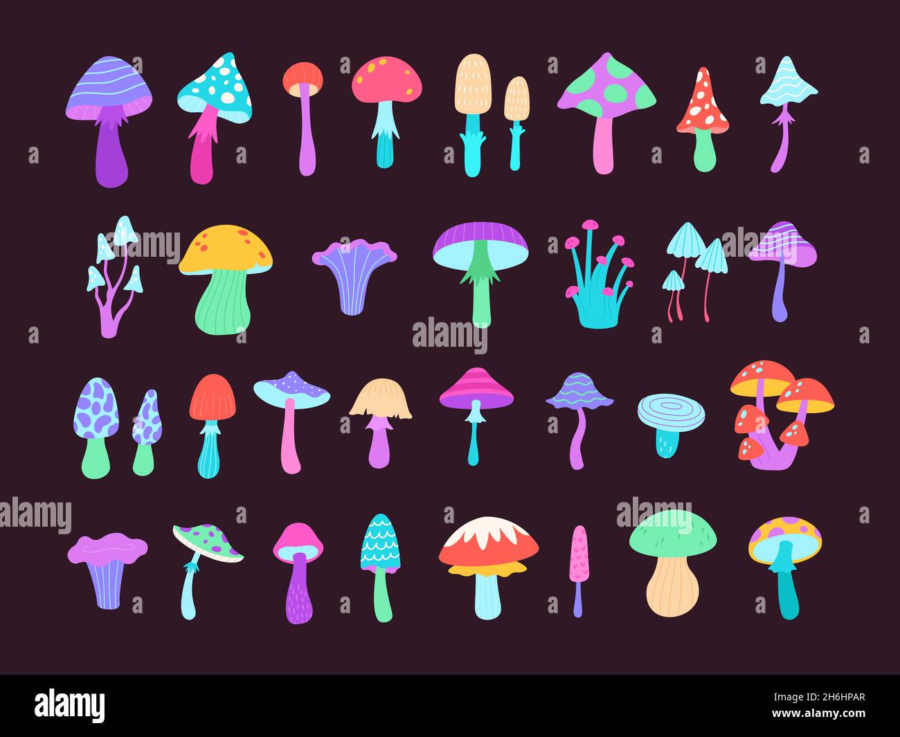 Growing wild mushrooms Stock Vector Images Alamy