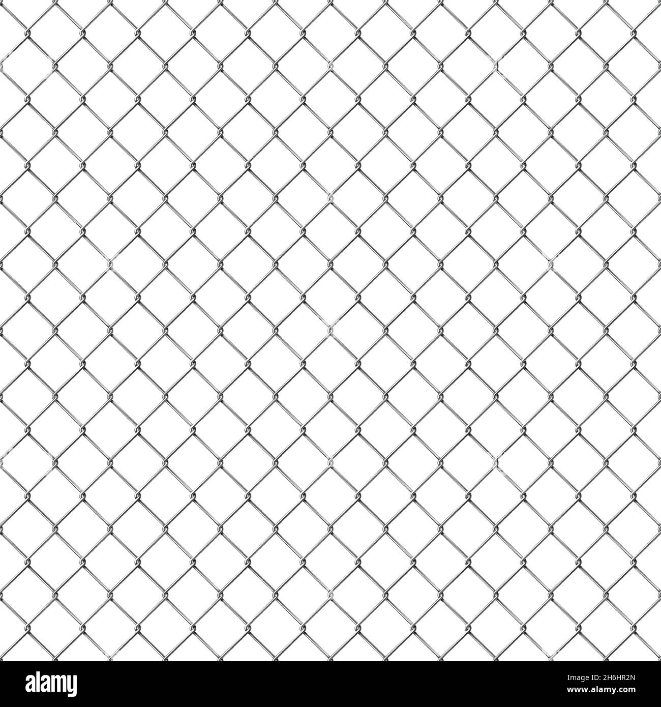 Realistic metal chain link fence seamless pattern. Prison cage wire grid. Security steel mesh barrier, lattice border wall vector background Stock Vector