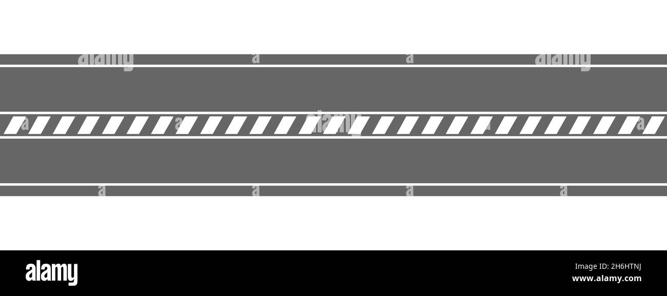 Empty straight road aerial view Highway marking with diagonal stripes Empty straight road aerial view Highway marking with diagonal stripes