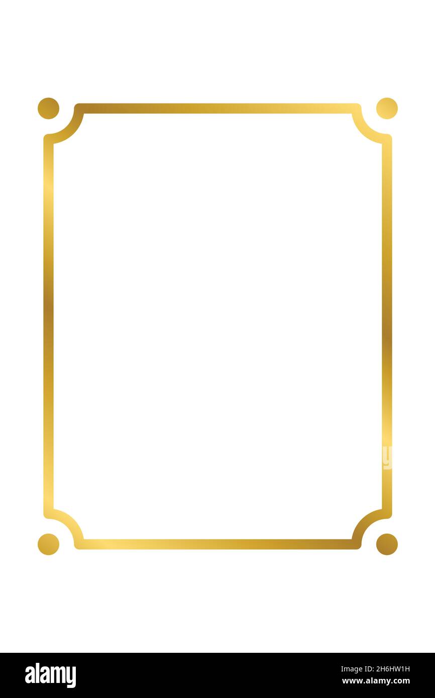 Gold shiny glowing vintage rectangle frame with shadows isolated on white  background. Gold realistic square border. Vector illustration Stock Vector  Image & Art - Alamy
