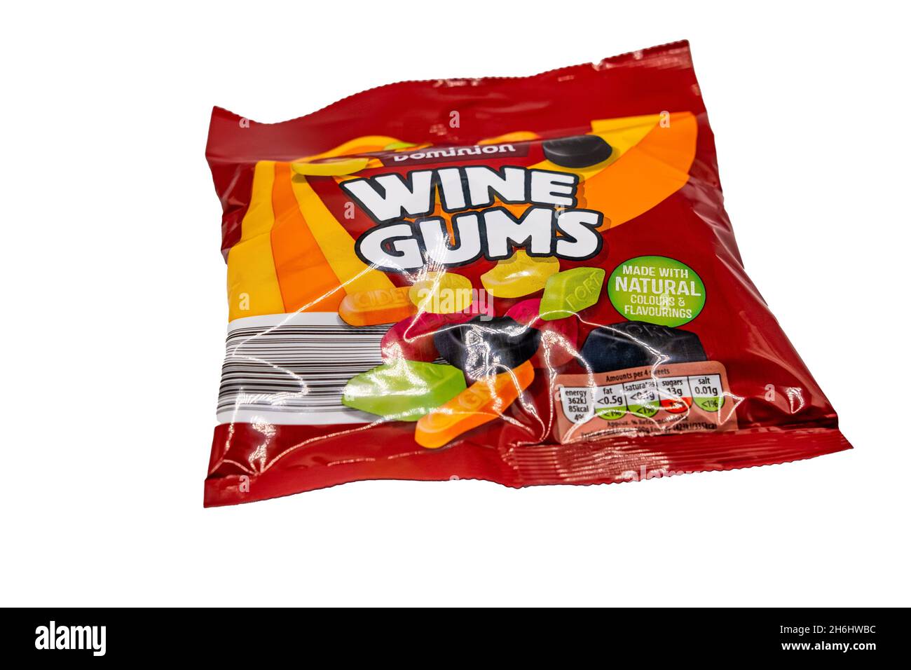 Norwich, Norfolk, UK November 15 2021. A packet of Dominion branded Wine Gums sweets or