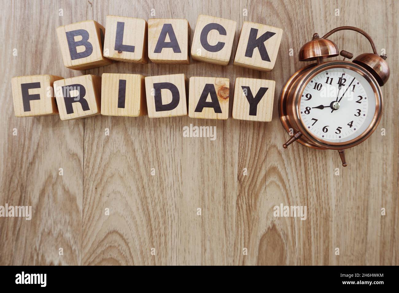 black friday sale shopping concept alphabet on wooden background Stock ...