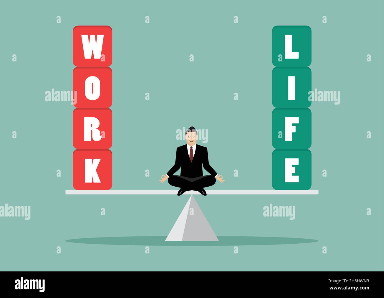Work life balance concept. Vector illustration Stock Vector Image & Art ...