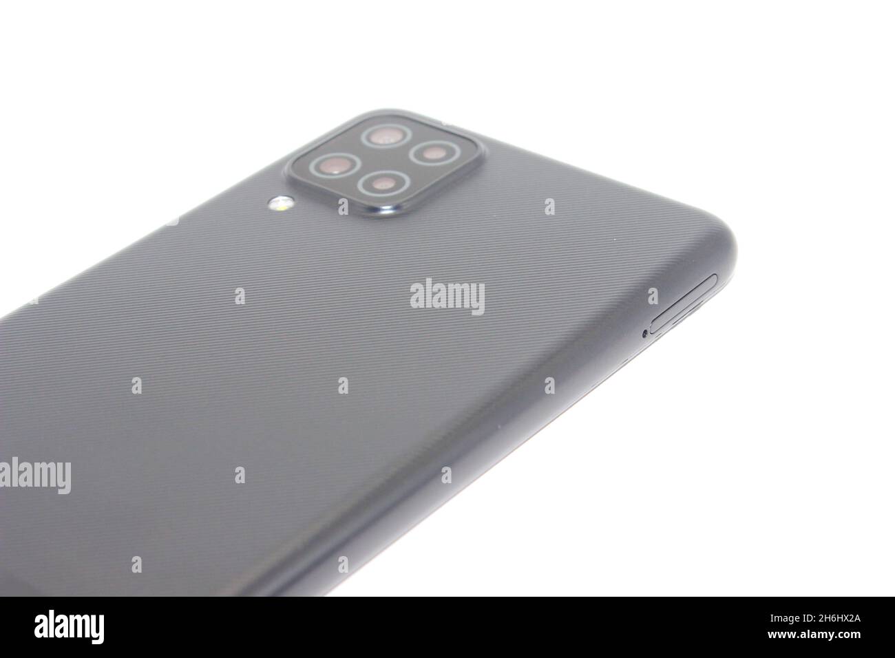 Smartphone isolated on white background with selective focus Stock Photo