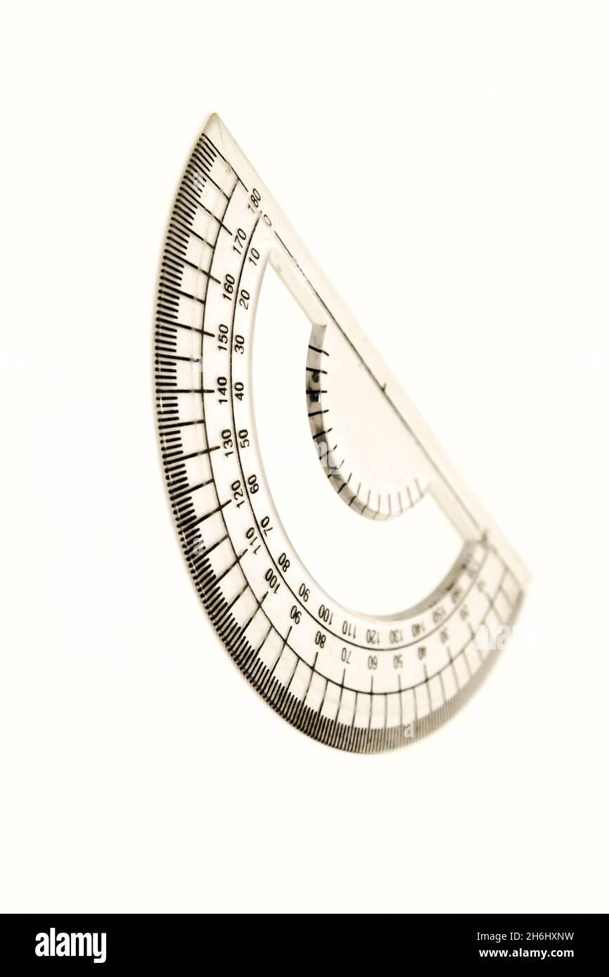 Protecter maths isolated on white background with selective focus Stock ...