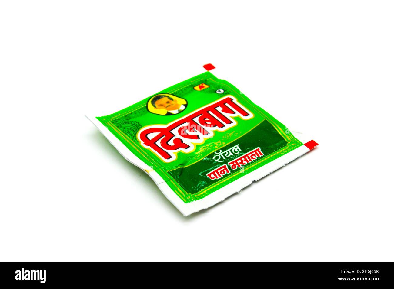 indian chewing tobacco Noida , Utter pardesh , India - october 18 2021 , Chewing tobacco , A  picture of Chewing tobacco on white background with selective focus in  noida Stock Photo
