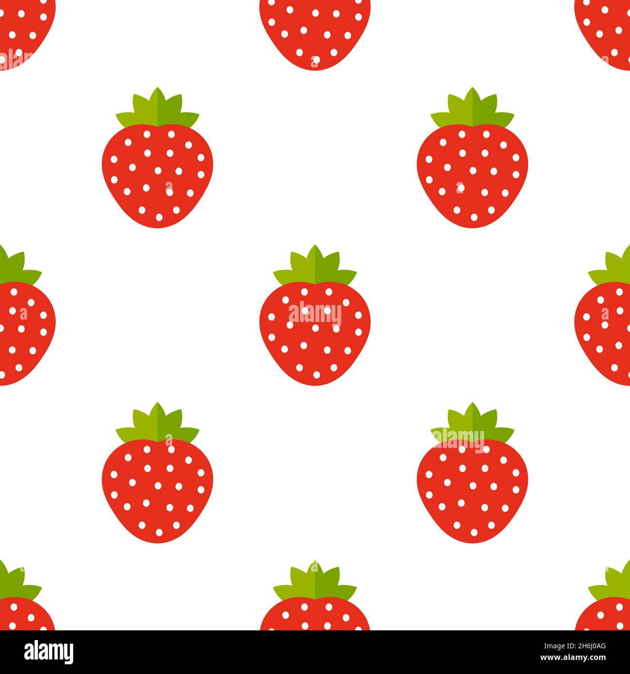 Strawberry pattern. Wild strawberries fruits. Vector illustration. Stock Vector