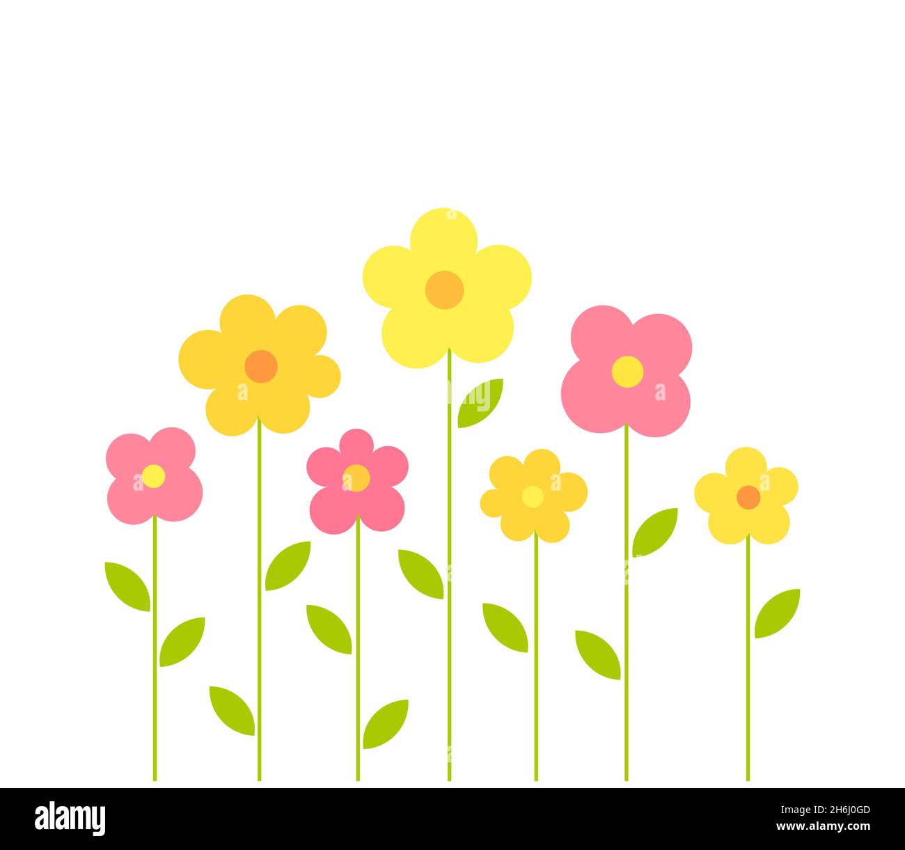Summer flowers growing in the garden. Vector illustration Stock Vector ...