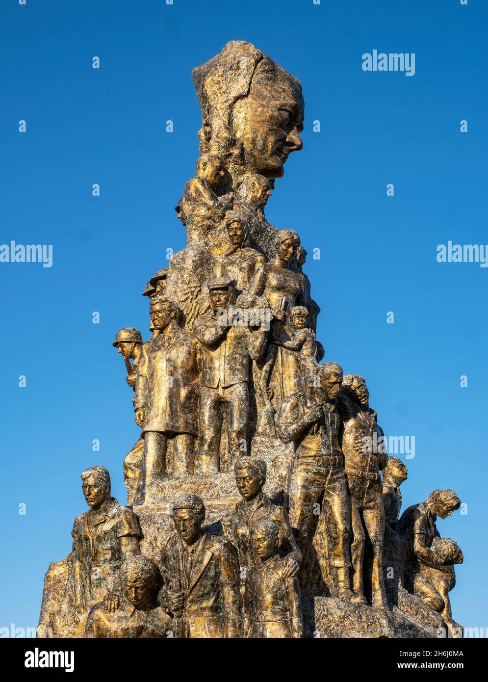 Ataturk Victory Monument, Zafer Aniti, Famagusta (Gazimagusa), Cyprus (Northern Cyprus). Stock Photo