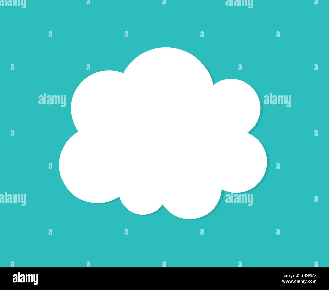 White cloud in blue sky. Vector illustration Stock Vector Image & Art ...