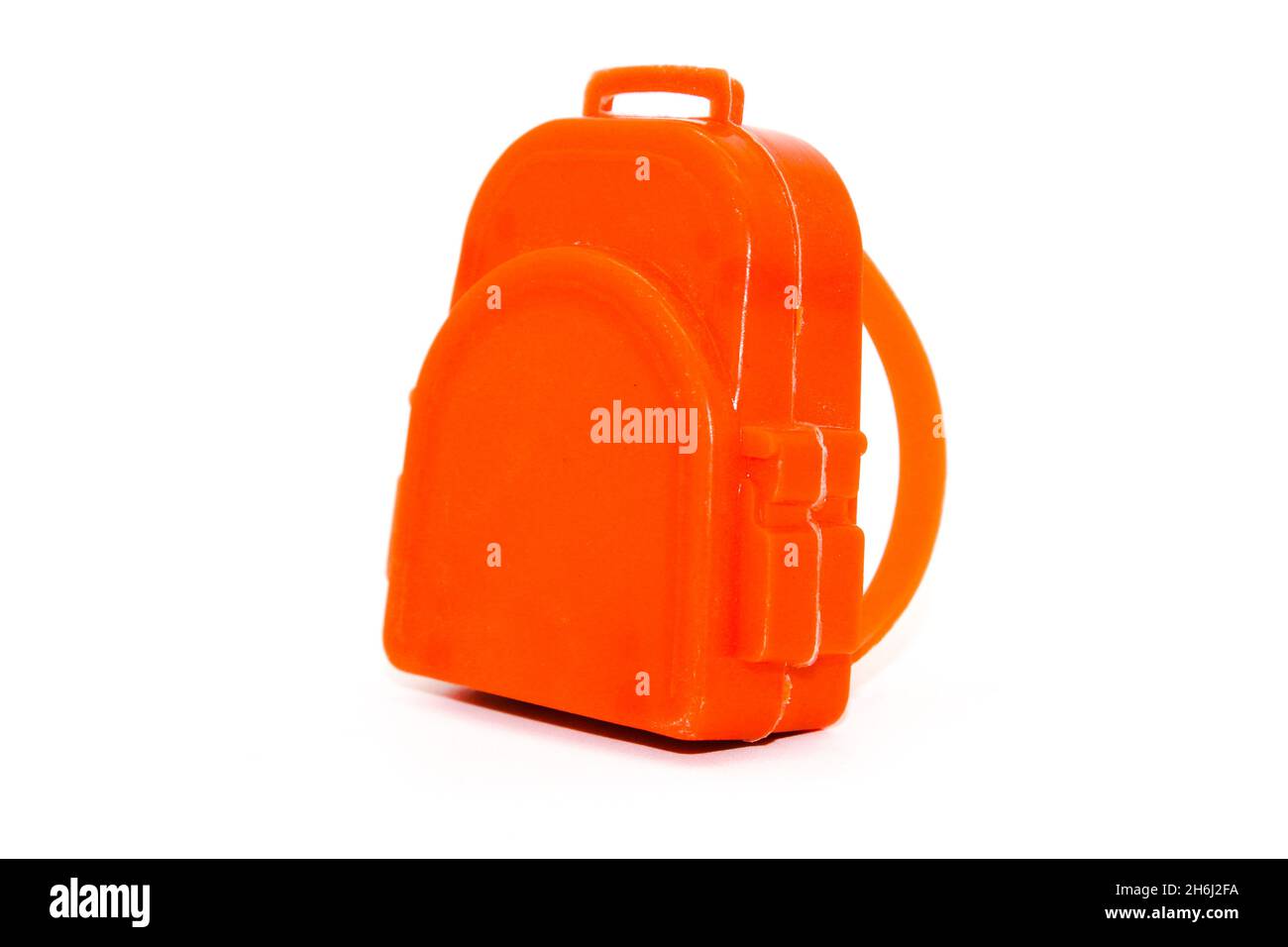 Toy bag on white background with selective focus Stock Photo - Alamy
