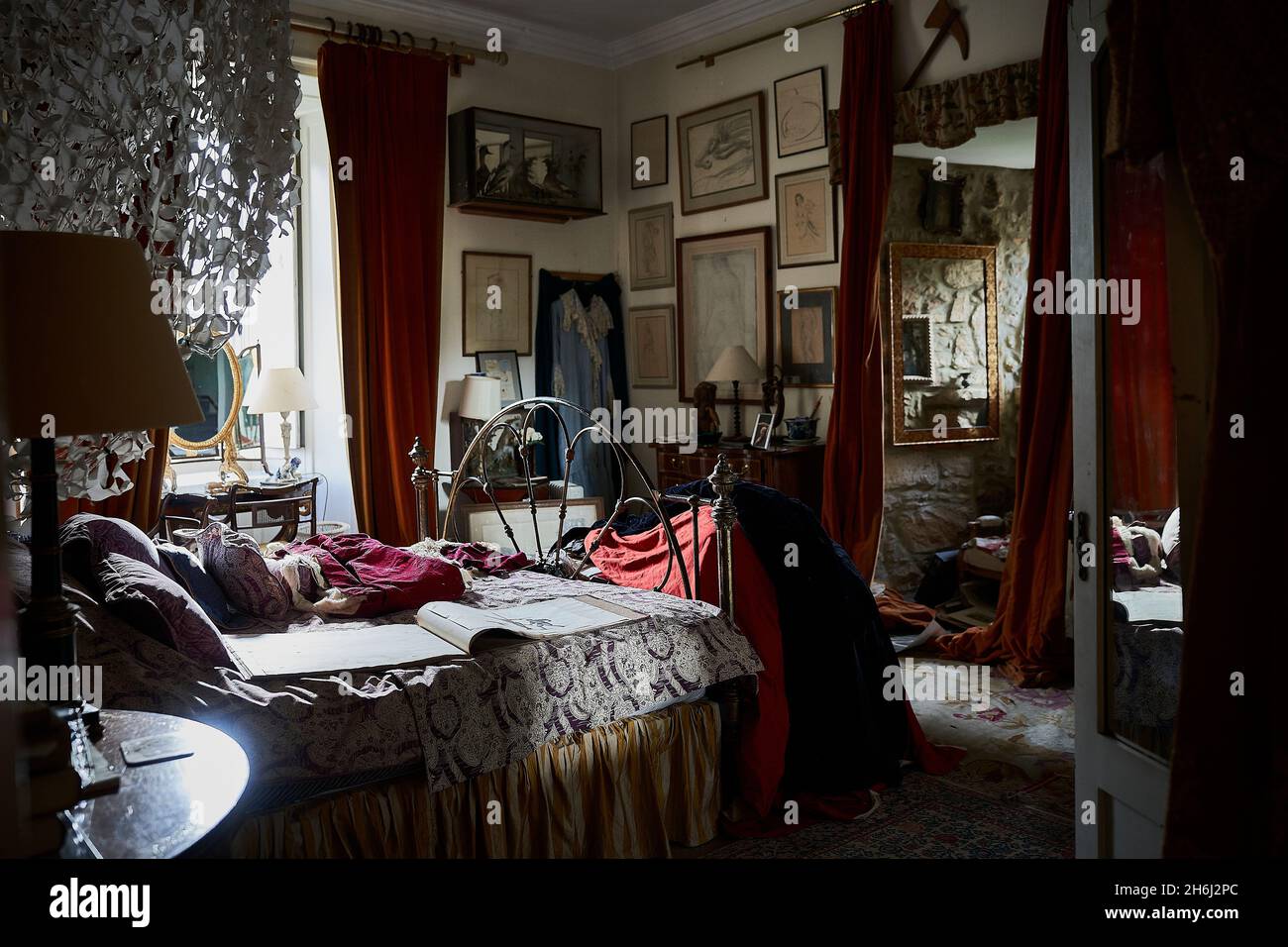 Victorian bedroom decor Stock Photo
