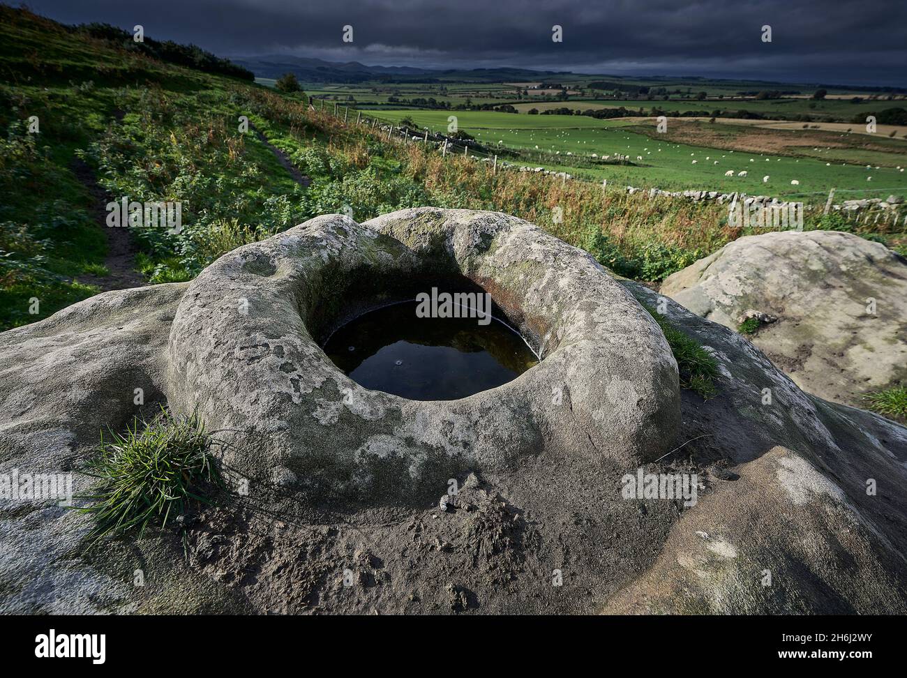 The Kettley Stone in Northumberland Stock Photo