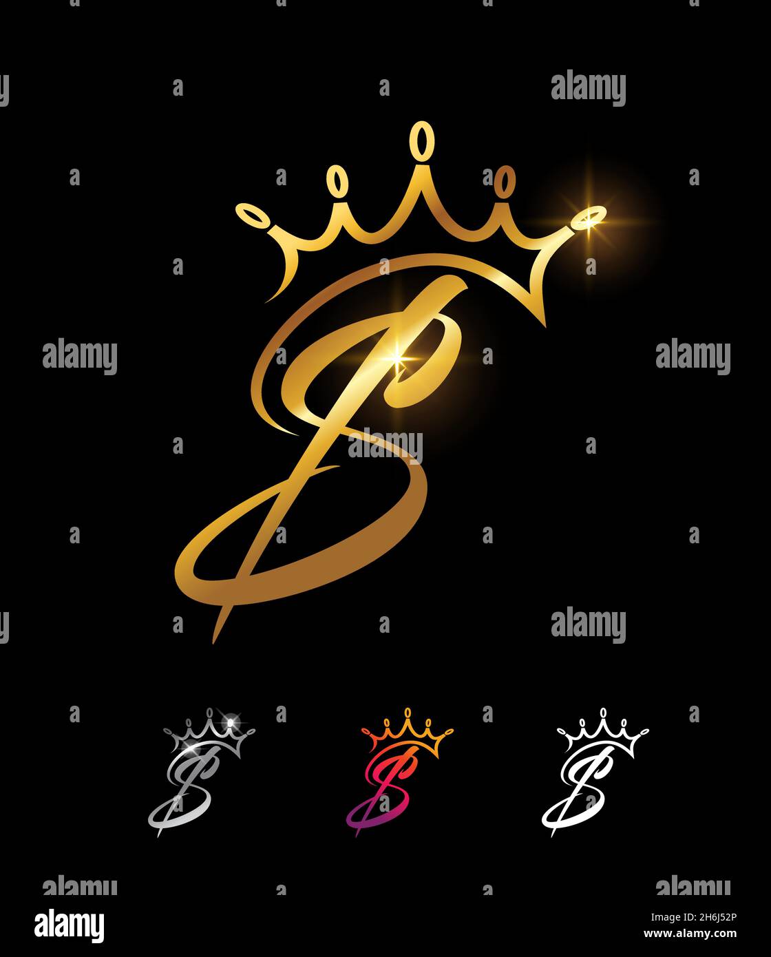 A Vector Illustration set of Golden Dollar Vector Sign Stock Vector ...