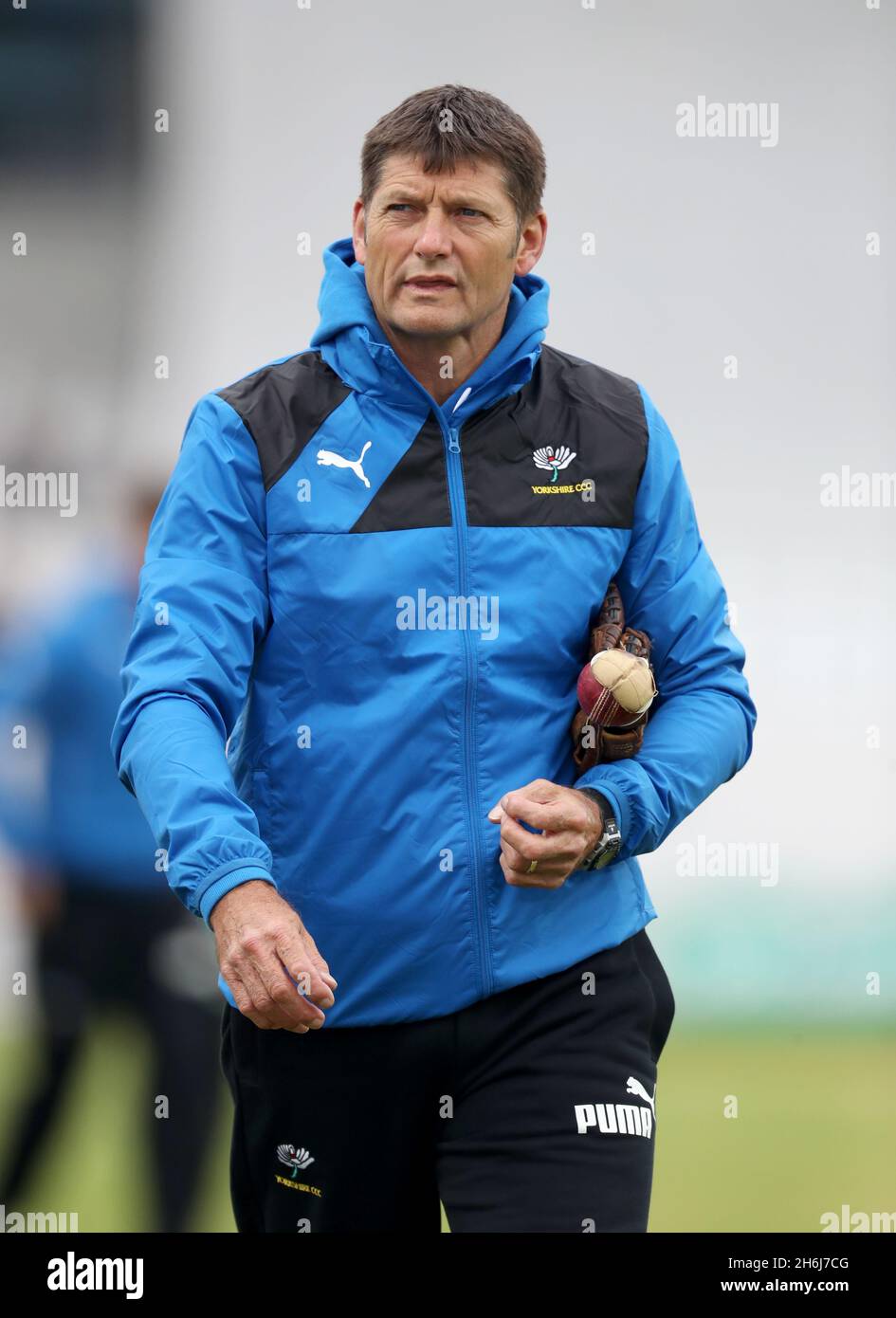 File photo dated 07-04-2017 of Yorkshire director of Cricket Martyn Moxon. Rafiq said he had been 'staggered' when Yorkshire announced no one would face disciplinary action over his experience at the club. 'I think they have been left with no option. I don't think (former chief executive) Mark (Arthur) thinks he's done anything wrong. I don't think (director of cricket) Martyn (Moxon) feels he's in the wrong. Michael (Vaughan) seems to have taken the same stance as the club - deny, deny, deny.' Issue date: Tuesday November 16, 2021. Stock Photo