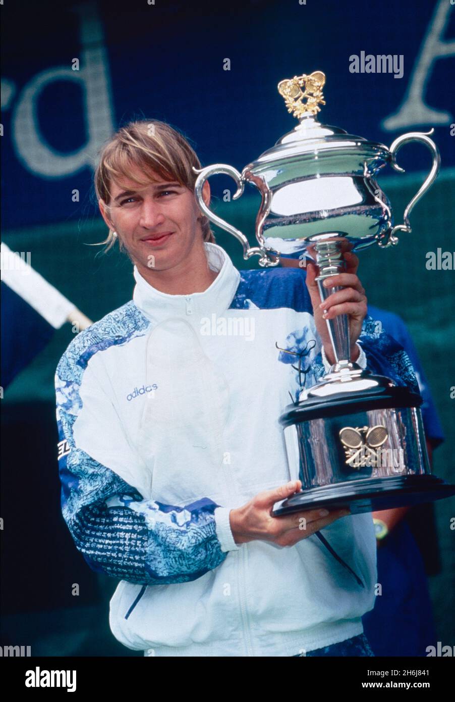 German tennis player Steffi Graf wins the tournament, Australian Open