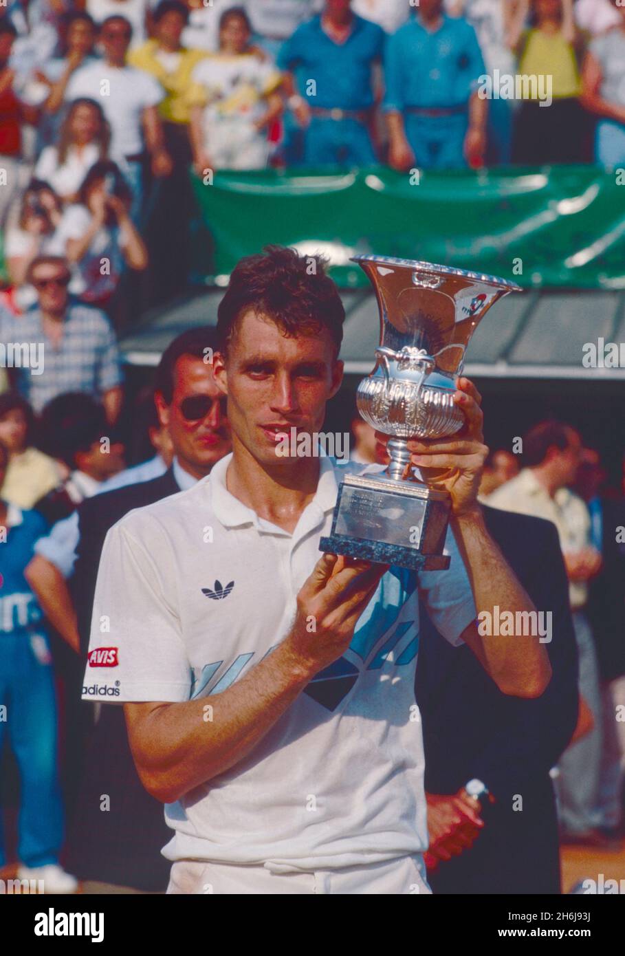 Czech tennis player Ivan Lendl, Italian Open 1986 Stock Photo Alamy