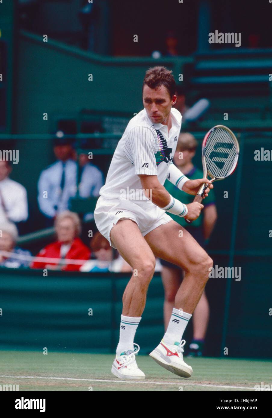 Czech tennis player Ivan Lendl, Wimbledon, UK 1990s Stock Photo Alamy
