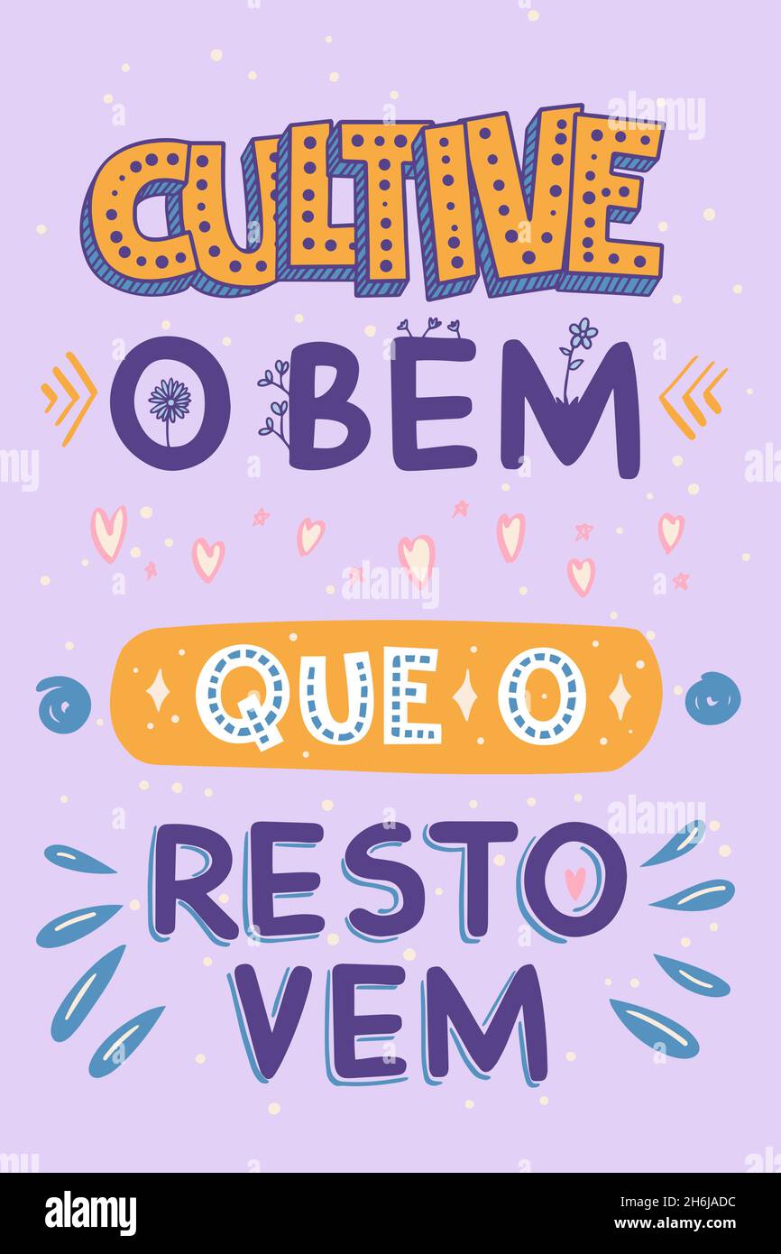Three Portuguese Lettering. Translation: Never give up Be your own  incentive Learn something new every day Stock Vector Image & Art - Alamy