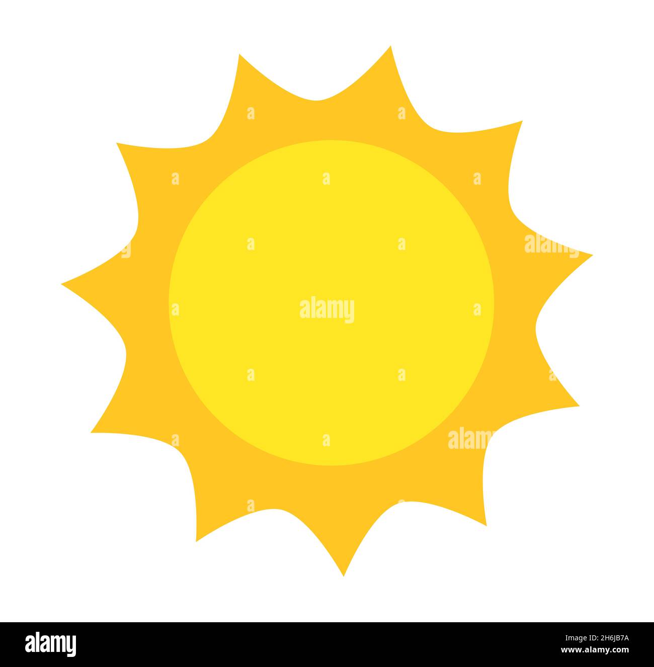 Cute sun symbol. Bright sun icon. Vector illustration Stock Vector ...