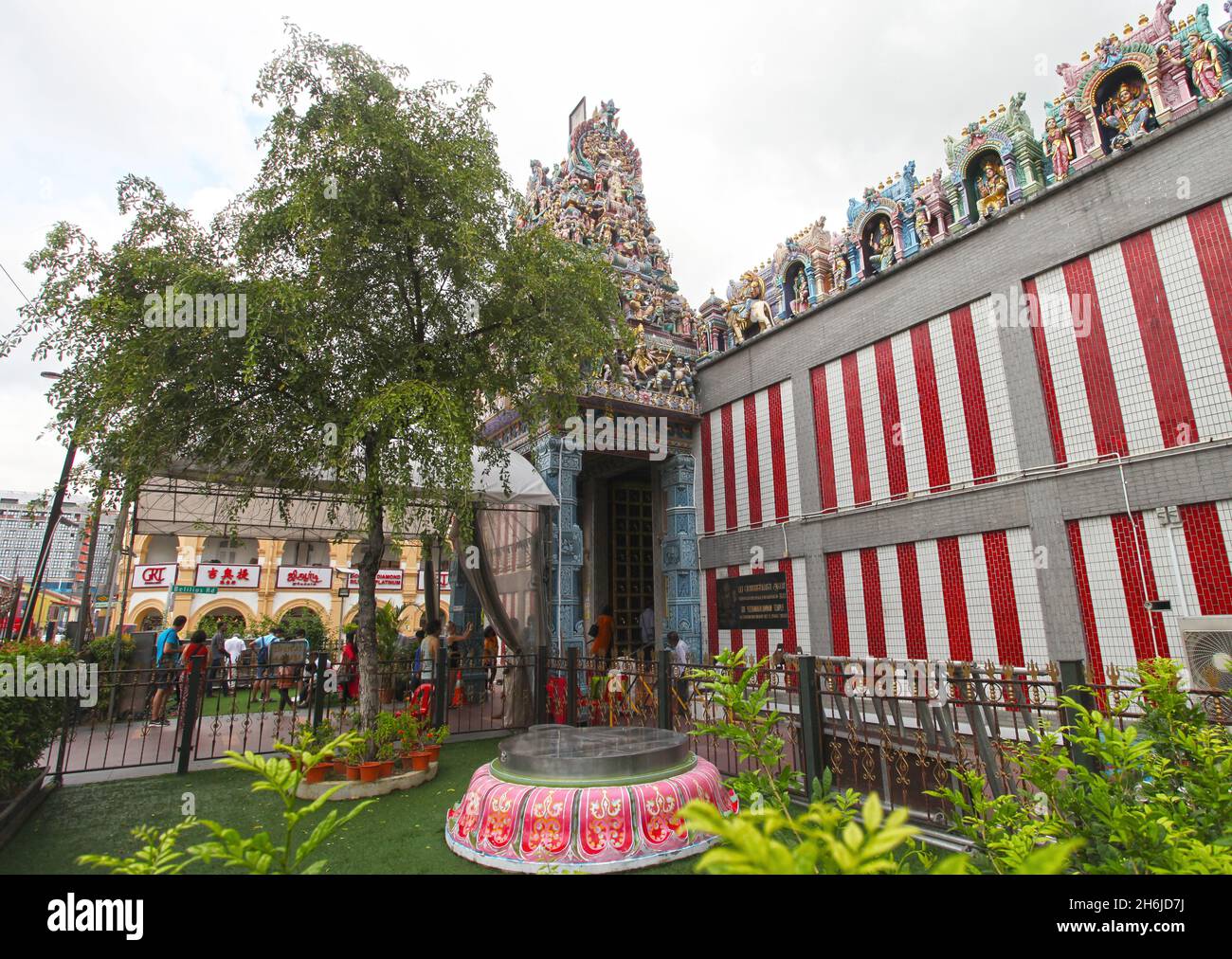 The Sri Veeramakaliamman Temple on Serangoon Road in Little India, Singapore. Stock Photo