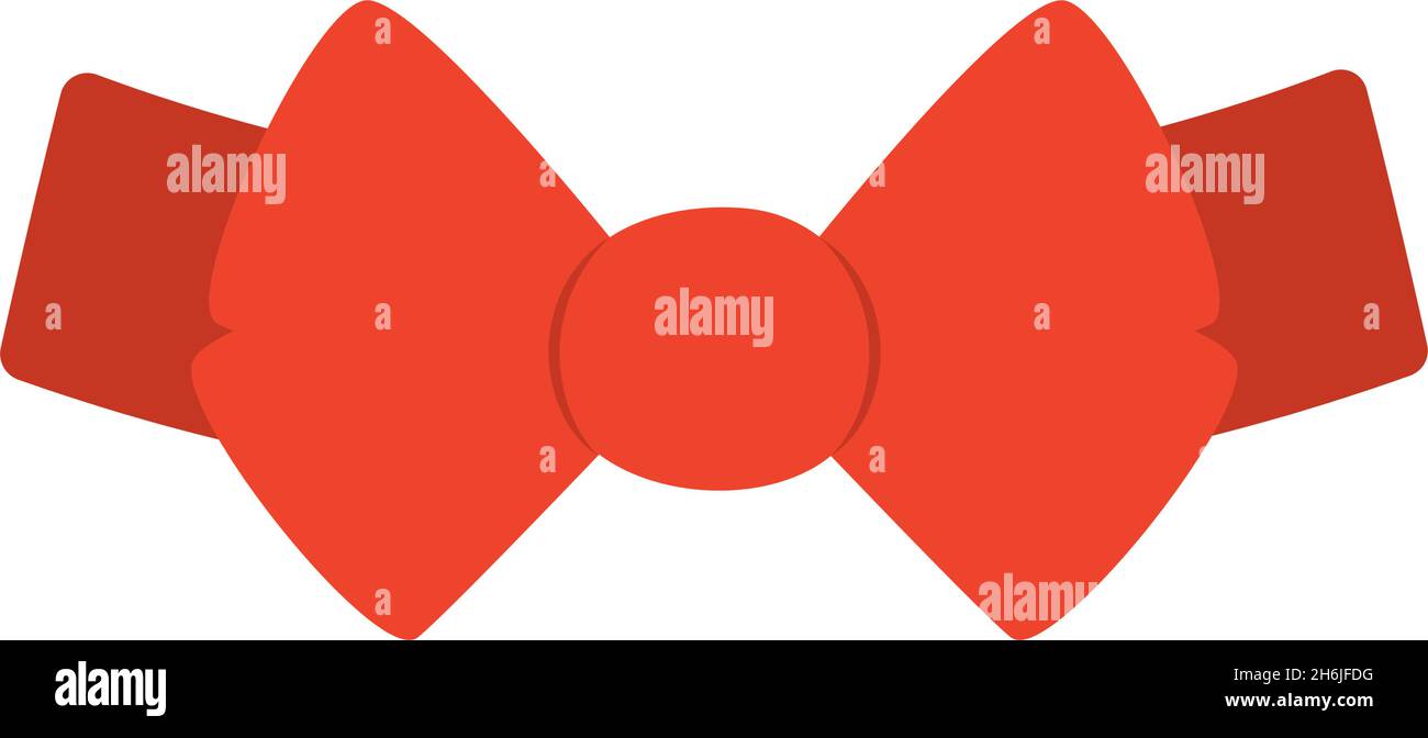 red bow tie on white background Stock Vector Image & Art - Alamy