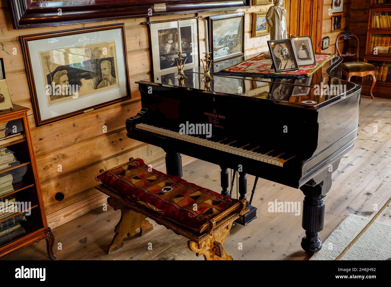 One of the pianos belonging to the composer Edvard Grieg, Bergen, Norway, Scandinavia, Europe Stock Photo