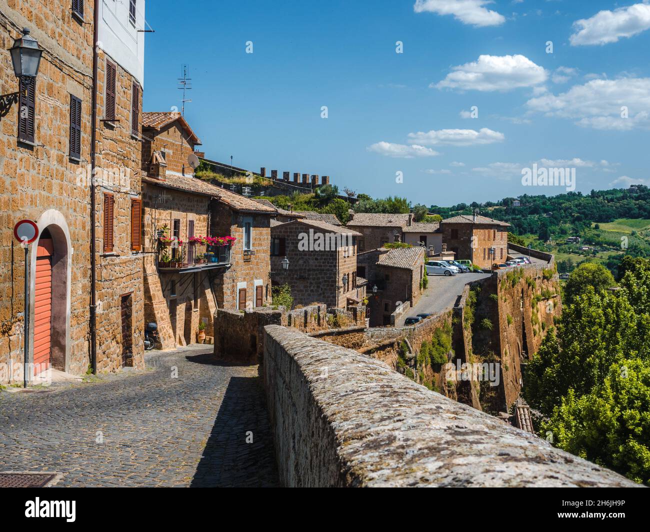 The boundaries of the old town and its ancient walls, Orvieto, Umbria, Italy, Europe Stock Photo