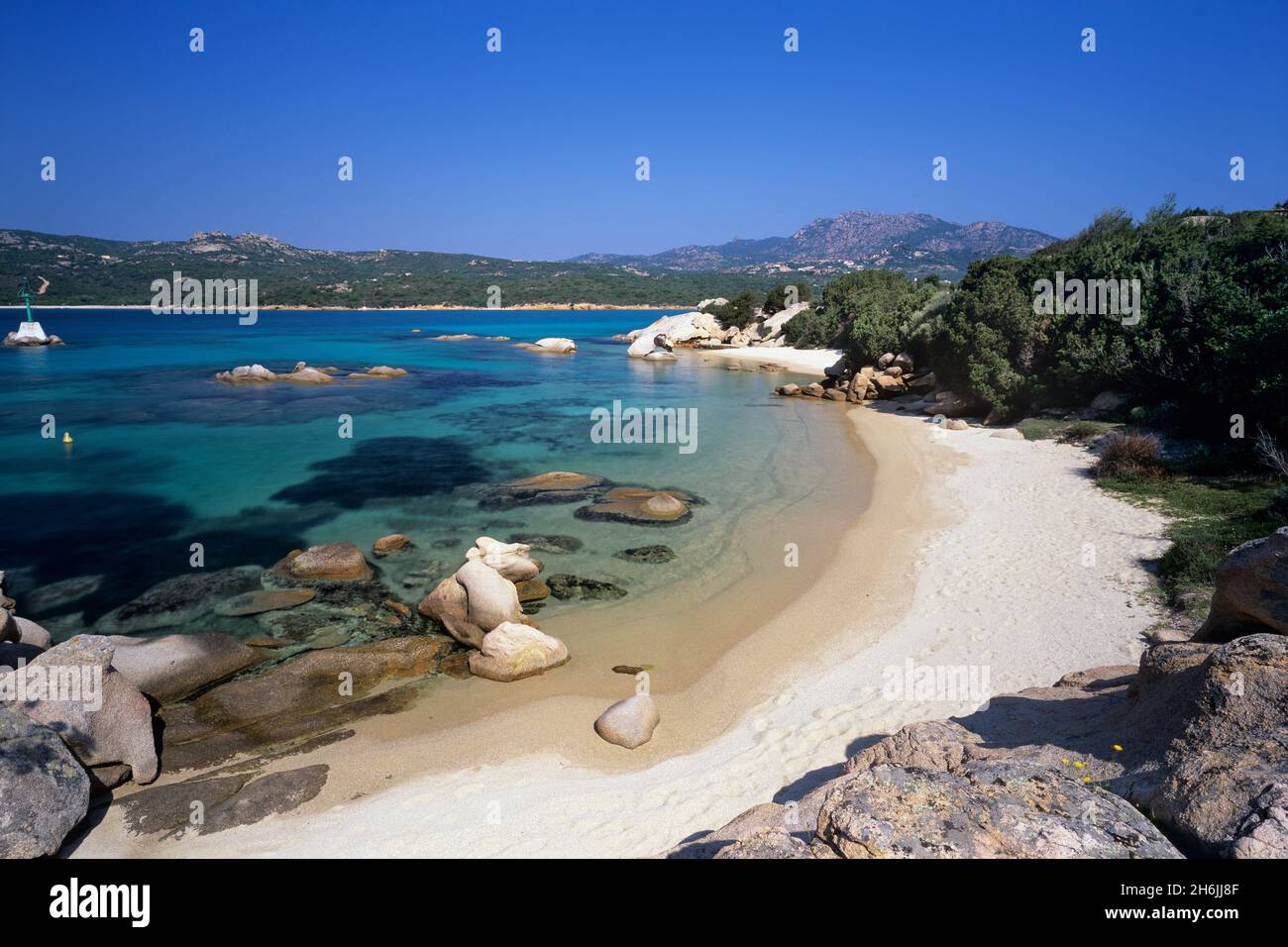 Spiaggia dell Elefante beach, Cala di Volpe, Costa Smeralda, Sardinia, Italy, Mediterranean, Europe Stock Photo