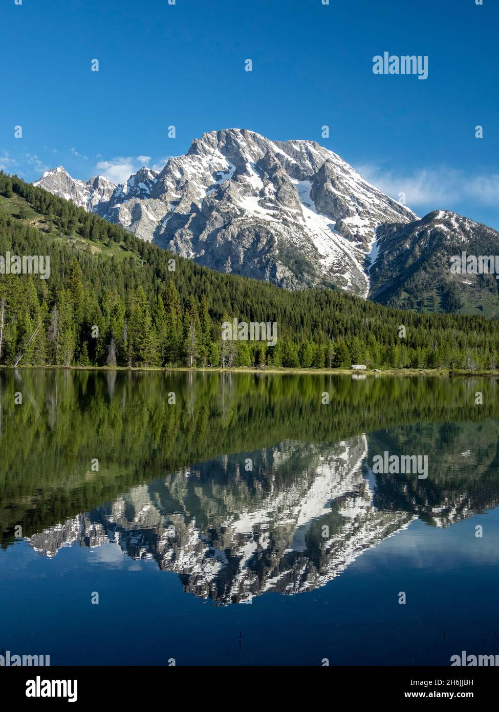 Colter Lake in Grand Teton National Park, Wyoming, United States of America, North America Stock Photo