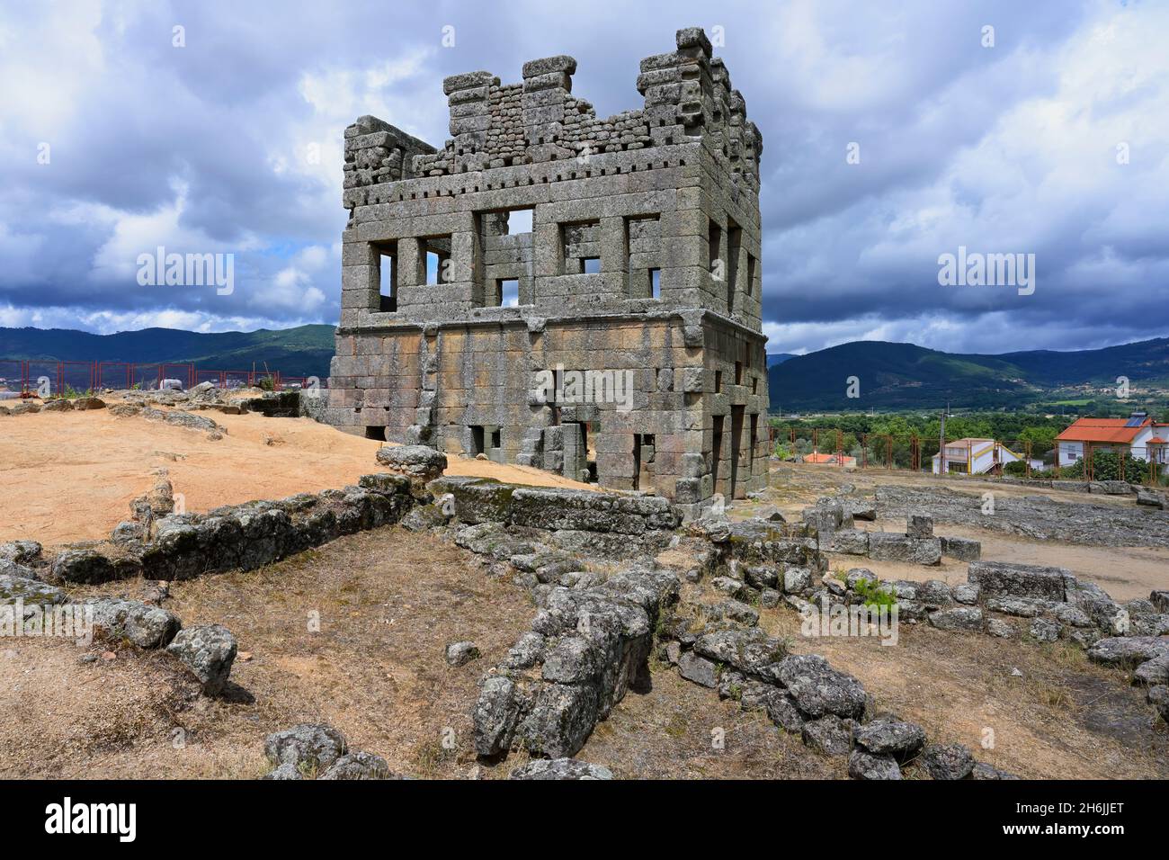 Centum Cellas, Roman villa, 1st century AD, Mount of Santo Antao village, Belmonte, Castelo Branco district, Beira, Portugal, Europe Stock Photo