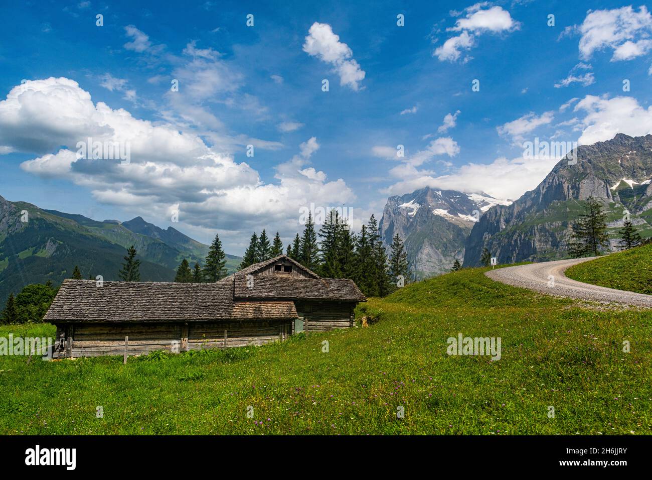 Eiger mountain, Grindelwald, Bernese Alps, Switzerland, Europe Stock Photo