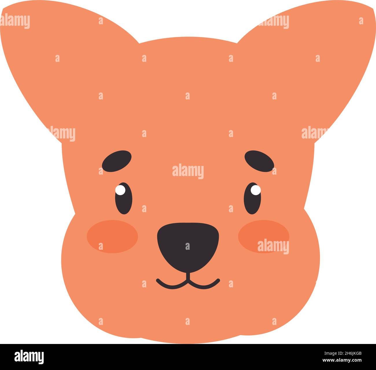 cute puppy face on white background Stock Vector Image & Art - Alamy