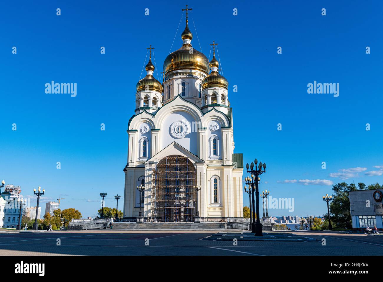 Spaso-Preobrazhensky Cathedral, Khabarovsk, Khabarovsk Krai, Russia, Eurasia Stock Photo