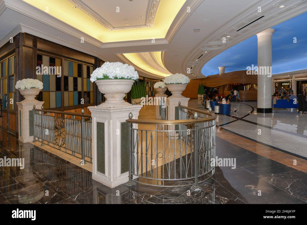 Nevada USA 09-05-21 Interior architecture of the famous circular room located in the Grand Canal Shoppes at the Venetian Resort Las Vegas Stock Photo