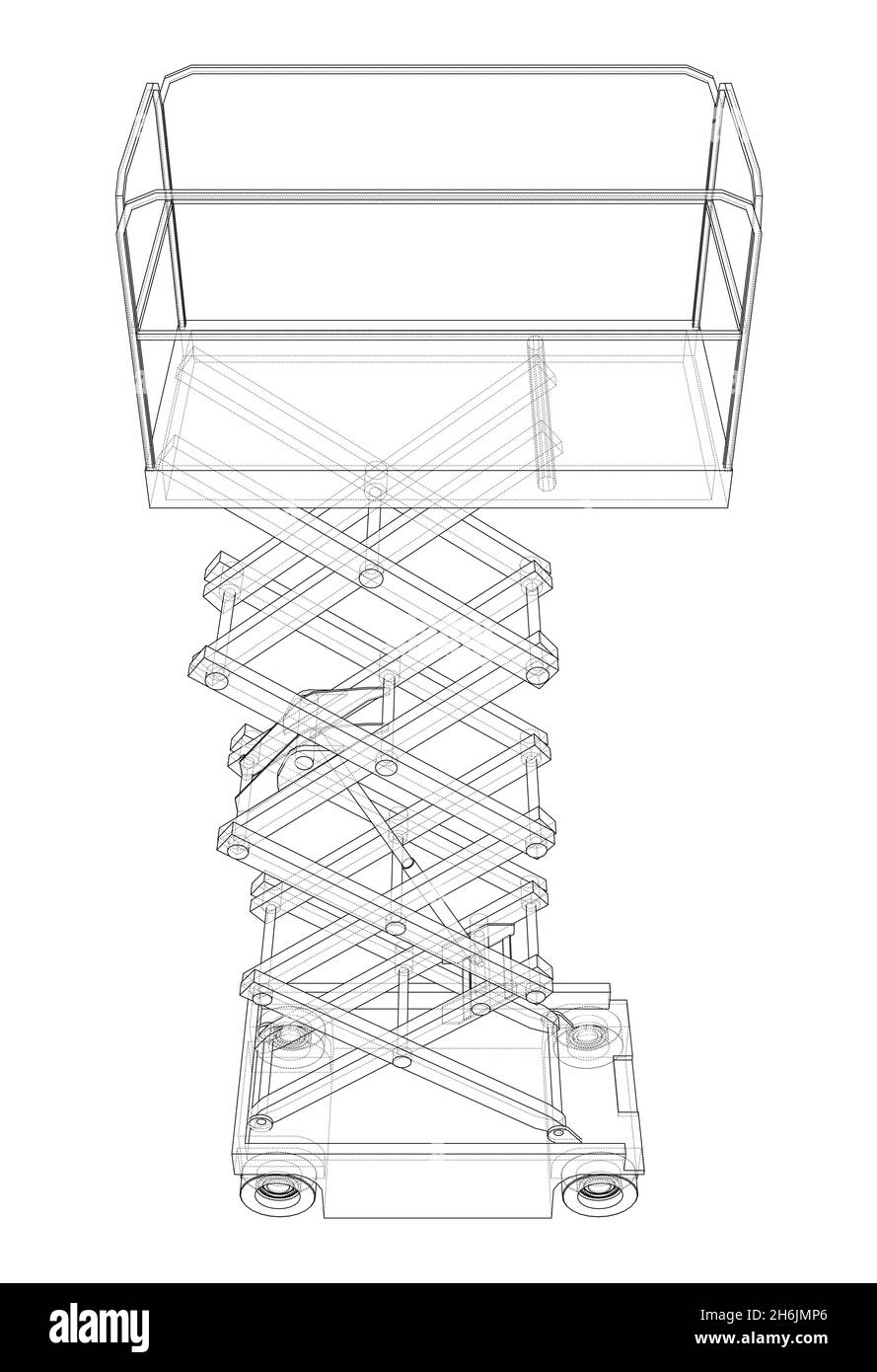 Scissor lift concept outline Stock Photo Alamy