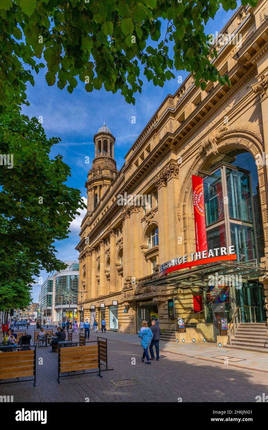 View of the Royal Exchange Theatre in St. Anne's Square, Manchester, Lancashire, England, United Kingdom, Europe Stock Photo