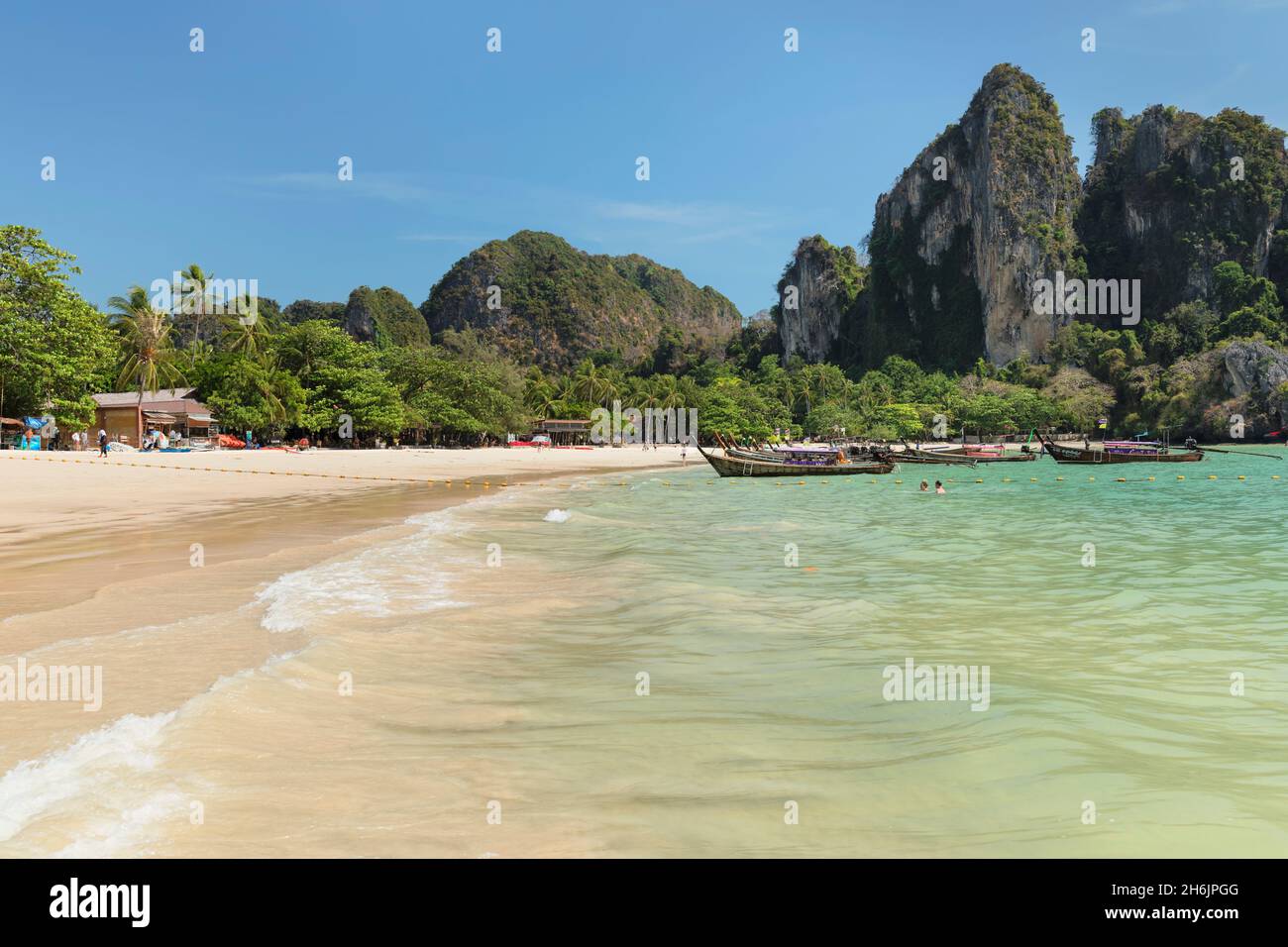 West Rai Leh Beach, Railay Peninsula, Krabi Province, Thailand, Southeast Asia, Asia Stock Photo