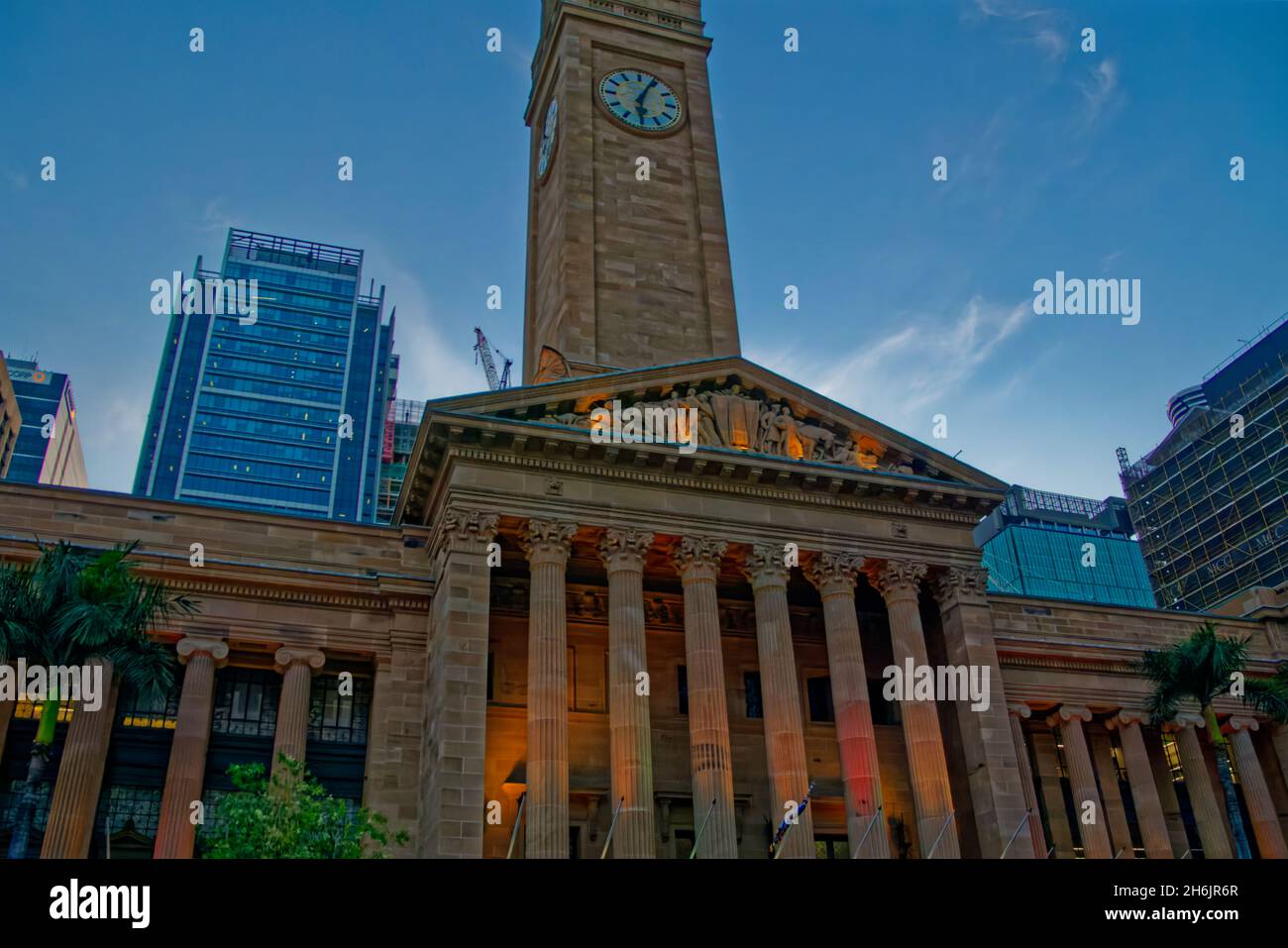 City Hall Clock Tower, Brisbane Stock Photo Alamy