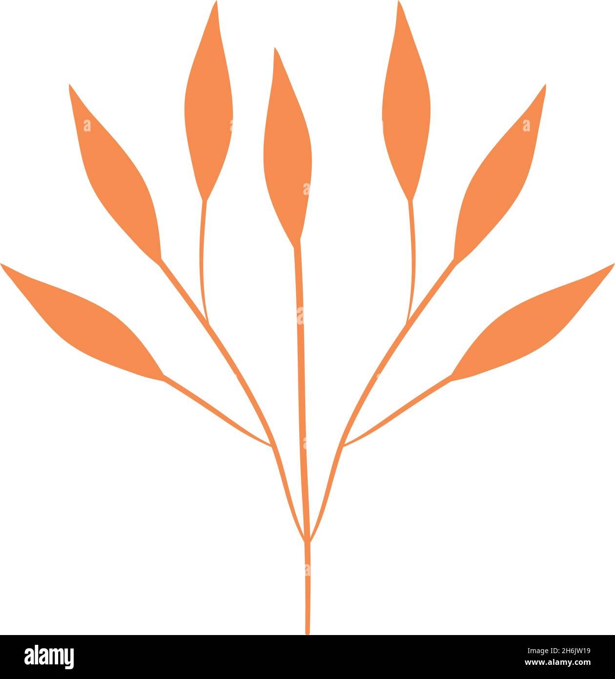 leaves branch icon on white background Stock Vector Image & Art - Alamy