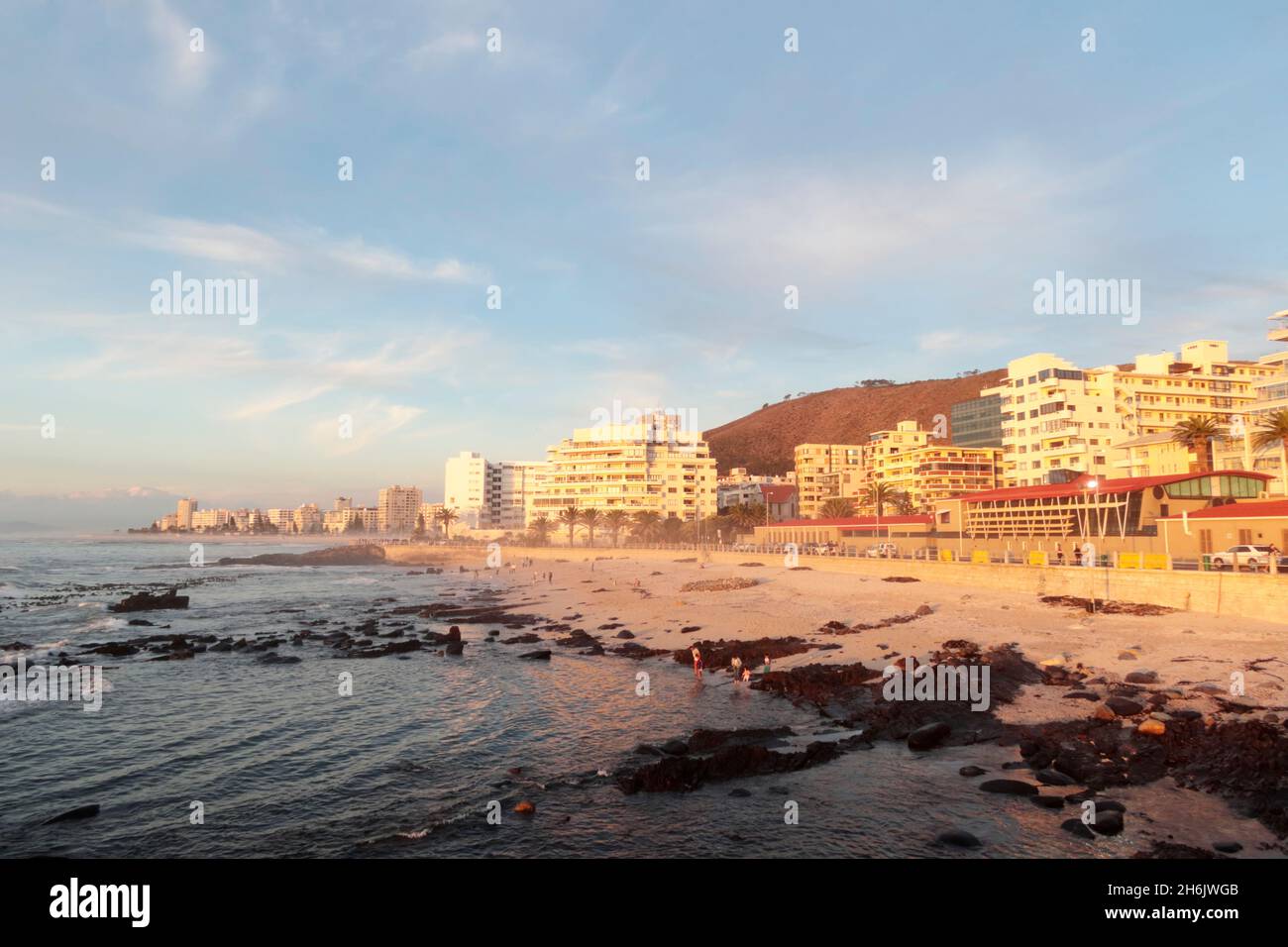 Sunset over Sea Point, Cape Town, South Africa, Africa Stock Photo