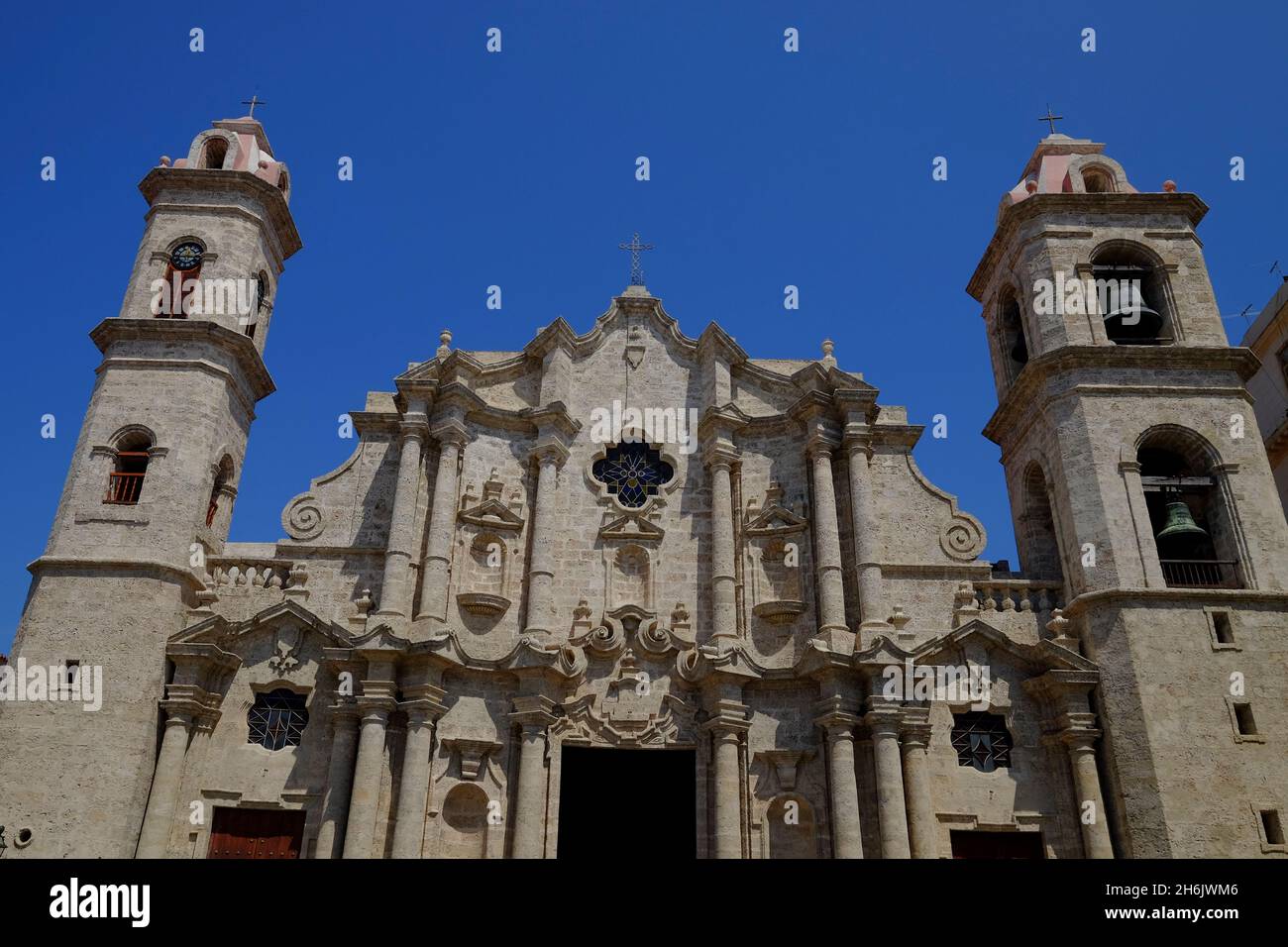 Historic church, Old Havana, Cuba, West Indies, Central America Stock Photo