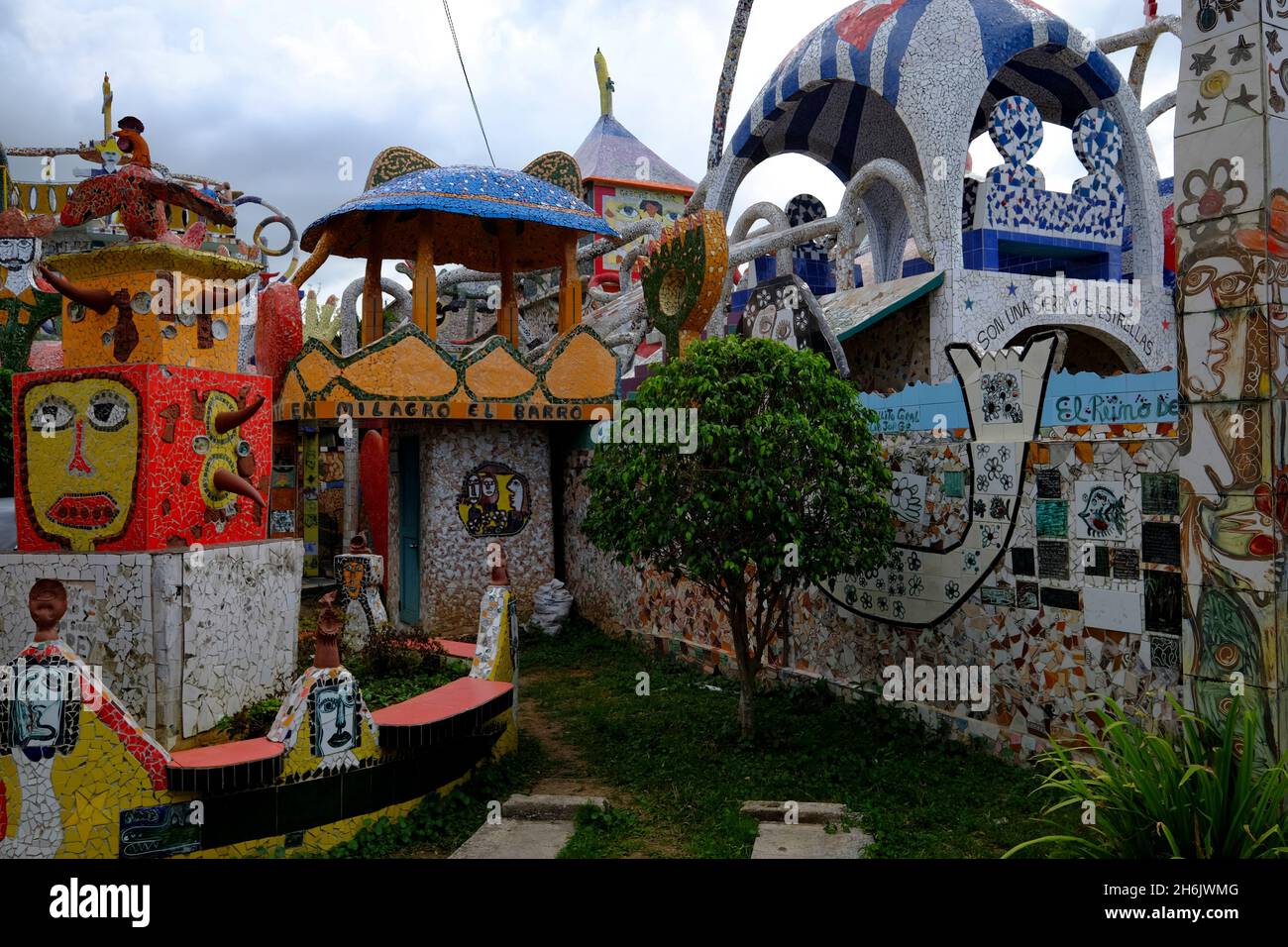 Amazing mosaics form the village of Fusterlandia, Havana, Cuba, West Indies, Central America Stock Photo