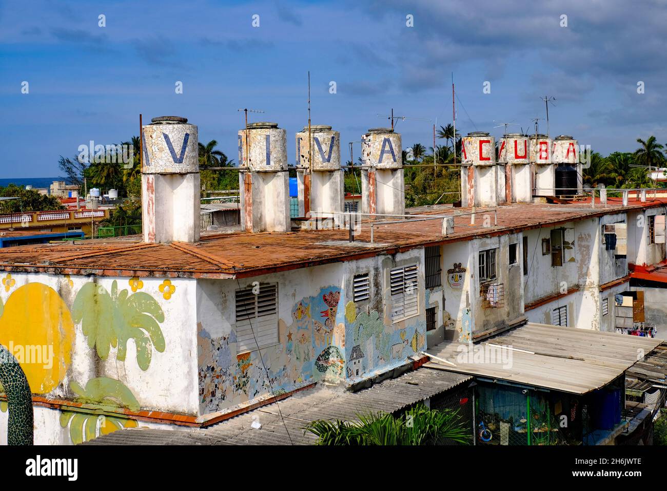 Amazing mosaics form the village of Fusterlandia, Havana, Cuba, West Indies, Central America Stock Photo