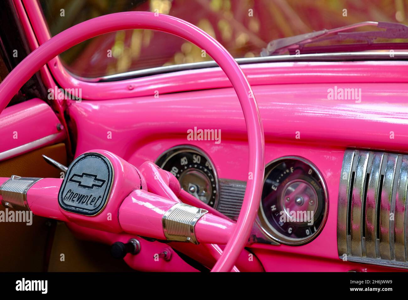 Steering wheel of one of Hemingway's cars at his home, Finca Vigia, San